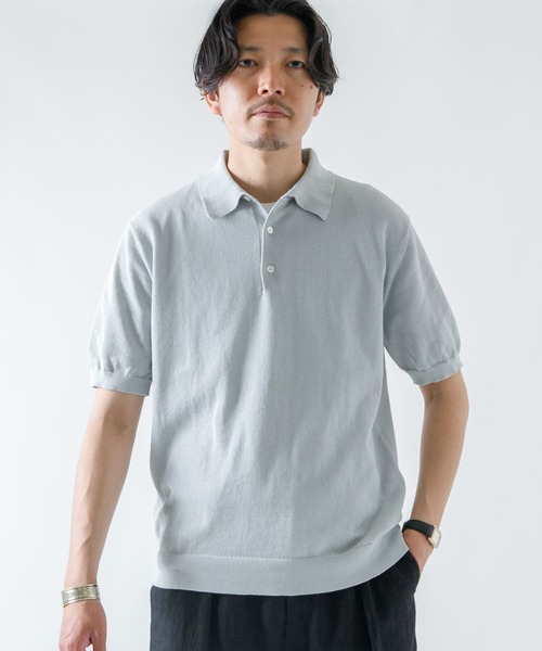 「URBAN RESEARCH ROSSO MEN」 半袖ニット X-LARGE チャコールグレー メンズ_画像7