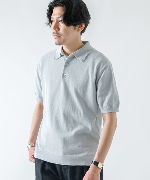 「URBAN RESEARCH ROSSO MEN」 半袖ニット X-LARGE チャコールグレー メンズ_画像8