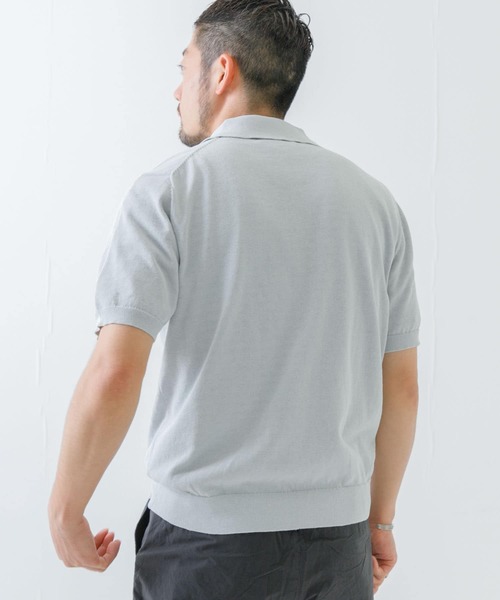 「URBAN RESEARCH ROSSO MEN」 半袖ニット X-LARGE チャコールグレー メンズ_画像9