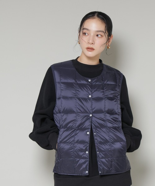 Danton（ダントン） ワンポイントダウンベスト 34 ブラック レディース