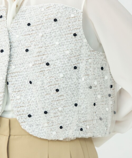 ぴ*く様 ラッピングツイード Vネックジレ Ballsey トゥモローランド