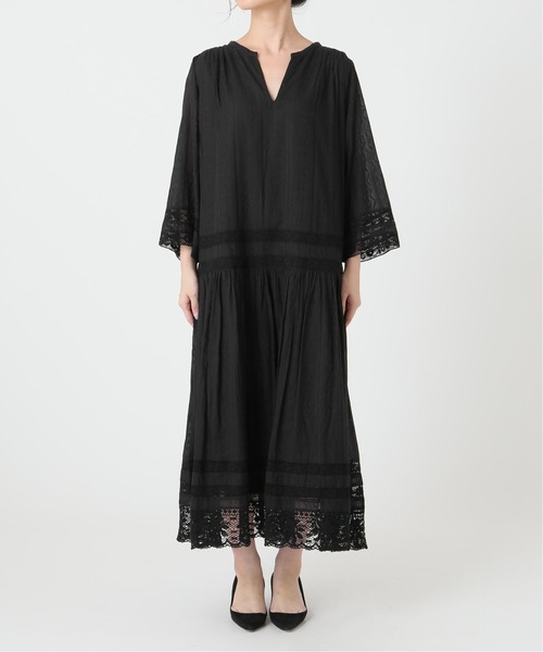 SLOBE IENA（スローブイエナ） 7分袖ワンピース FREE ネイビー