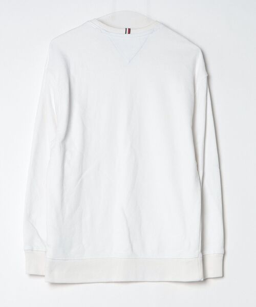 「TOMMY HILFIGER」 ワンポイントスウェットカットソー S ホワイト メンズ_画像2