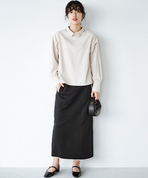 「haco!」 長袖ブラウス MEDIUM ホワイト レディース_画像3