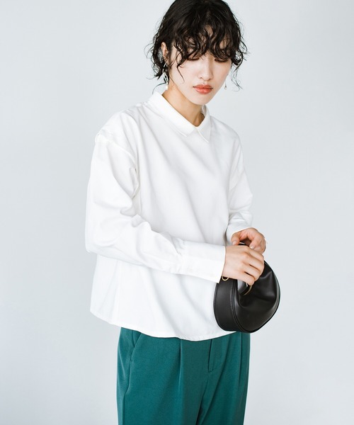「haco!」 長袖ブラウス MEDIUM ホワイト レディース_画像5