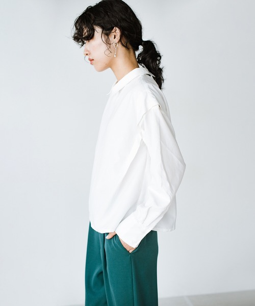 「haco!」 長袖ブラウス MEDIUM ホワイト レディース_画像7