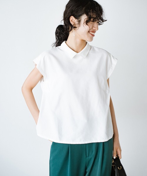 「haco!」 長袖ブラウス MEDIUM ホワイト レディース_画像9