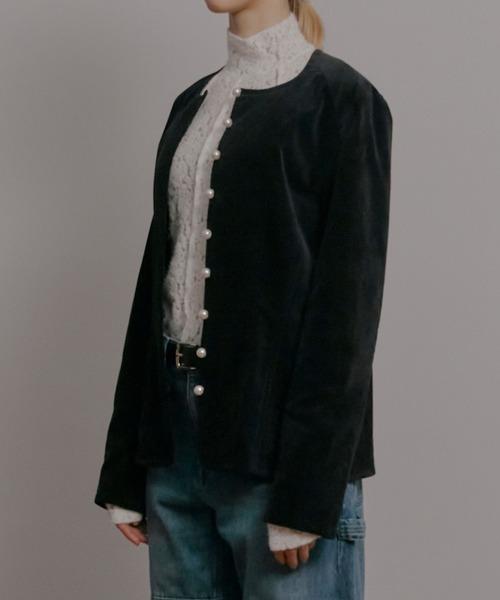 【1度着用のみ】26SSルシェルブルー　ハイネックストレットレーストップ LE CIEL BLEU（ルシェルブルー） tシャツ ハイネックストレットレース