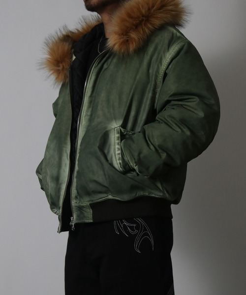 NYLAUS（ナイラス） ダウンジャケット ダウン 「NYS」ヴィンテージ加工