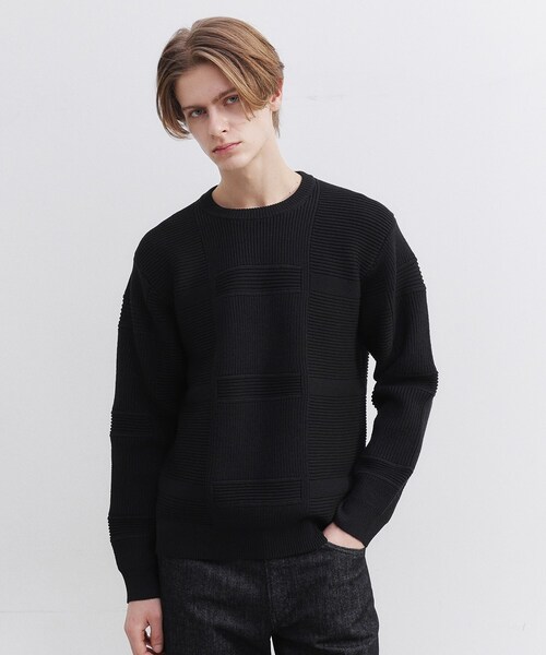 TAKEO KIKUCHI（タケオキクチ） セーター ニット 畦編みチェック プル