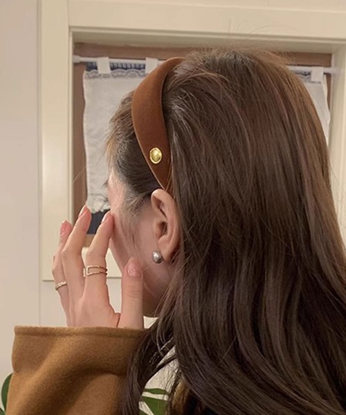 MAISON SELECT カチューシャ 12D17-KR velour head band ベロア調