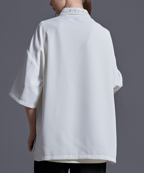 「Loose/ルース」 半袖シャツ L グレイッシュブルー メンズ_画像7