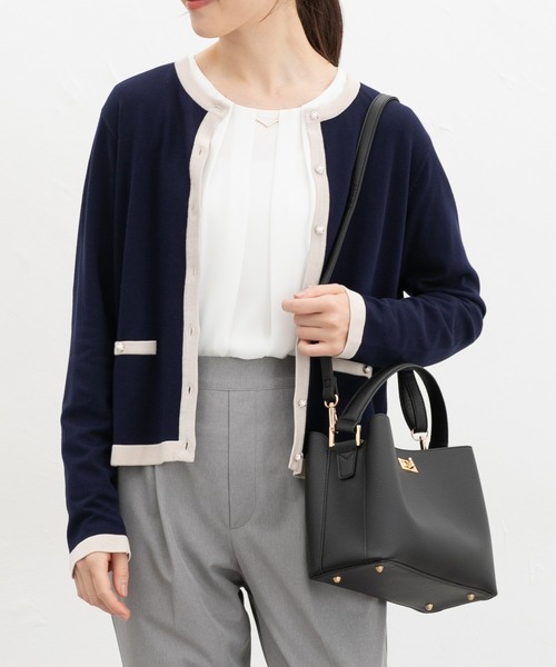 Honeys（ハニーズ） ハンドバッグ 金具付ワンハンドルバッグ