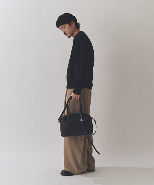 【希少品✨】ルイスレザー 2WAY ボストンバッグ ショルダーバッグ ブラック Lui's（ルイス） ショルダーバッグ スムースボストンバッグ メンズ