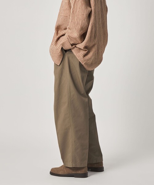 Steven Alan ツータックチノ スラックス トラウザーズ Lサイズ STEVEN ALAN（スティーブンアラン） スラックス ガーメントダイ ハイ