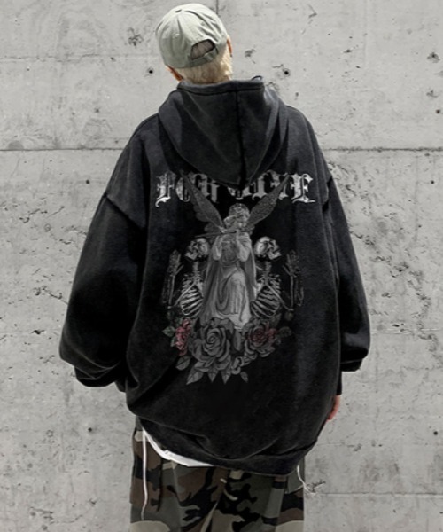 「.KOM」 プルオーバーパーカー FREE ブラック メンズ_画像5