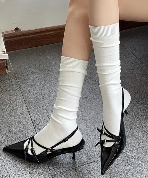 パンプス ミュール バックストラップミュールサンダル : ZOZOTOWN