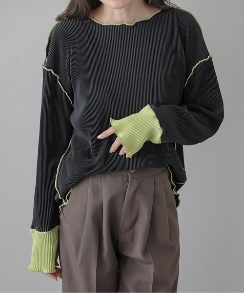 「La-gemme」 長袖カットソー フリー グレー レディース_画像5