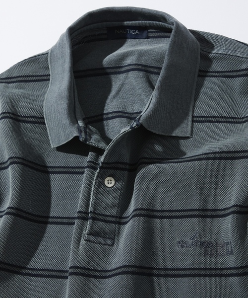 「NAUTICA」 半袖ポロシャツ X-LARGE チャコールグレー メンズ_画像3