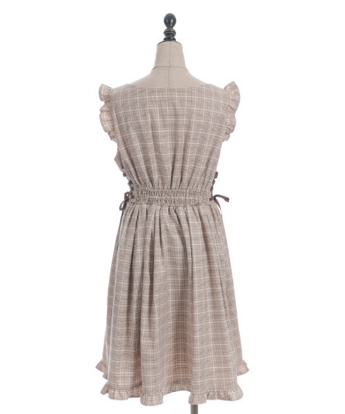 「axes femme POETIQUE」 ノースリーブワンピース MEDIUM キャメル レディース_画像8