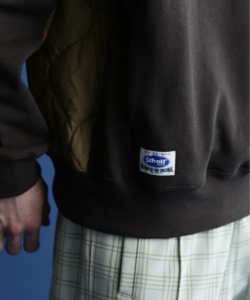 「schott」 スウェットカットソー 2XL オレンジ メンズの画像