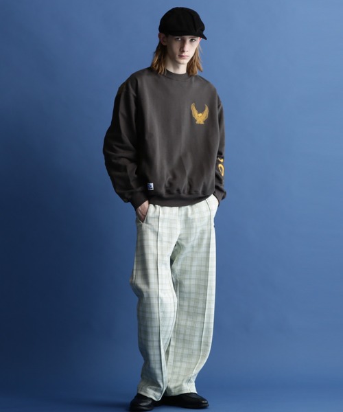 「schott」 スウェットカットソー 2XL オレンジ メンズの画像