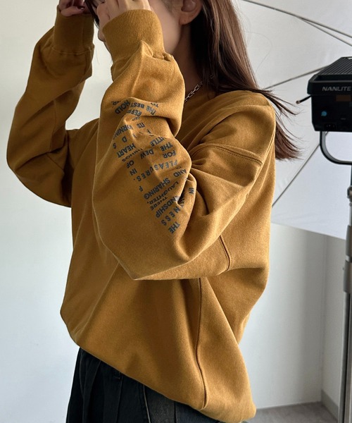 「apres jour mignon」 スウェットカットソー X-LARGE マスタード レディース_画像4