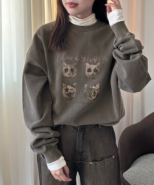 「apres jour mignon」 スウェットカットソー X-LARGE マスタード レディース_画像9