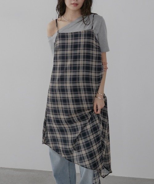 Aunt Marie's（アントマリーズ） ワンピース アシメシアーチェック