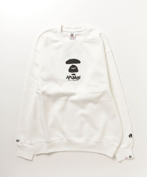 「AAPE BY A BATHING APE」 スウェットカットソー X-LARGE アイボリー メンズ_画像2