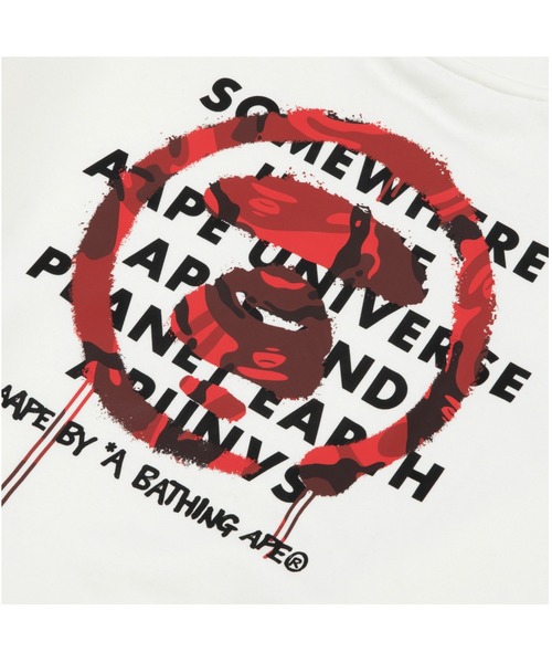 「AAPE BY A BATHING APE」 スウェットカットソー X-LARGE アイボリー メンズ_画像7