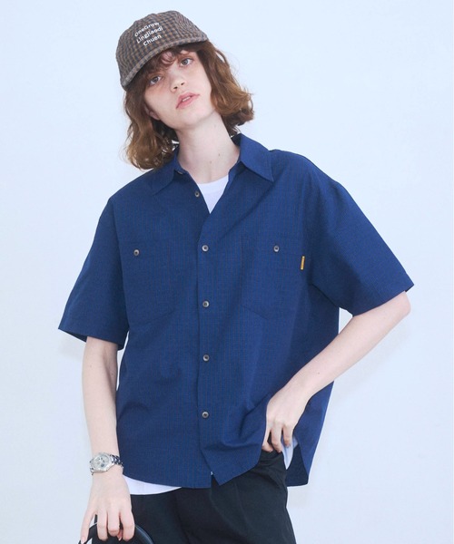 Zooodle シャツ 半袖 Micro Check Short Sleeve Shirt - マイクロ