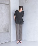 パンツ ウツクシルエットDRYテーパードパンツ...の詳細画像3