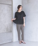 パンツ ウツクシルエットDRYテーパードパンツ...の詳細画像4