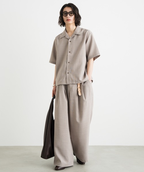 SINSS シャツ 半袖 Loose fit linen touch HS shirt / ルーズフィット