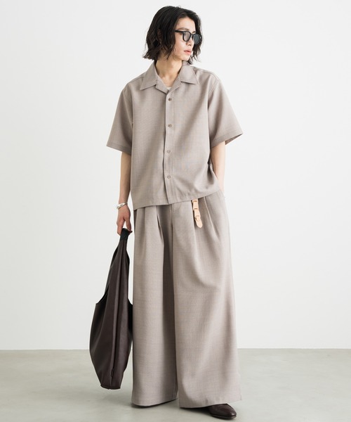SINSS シャツ 半袖 Loose fit linen touch HS shirt / ルーズフィット