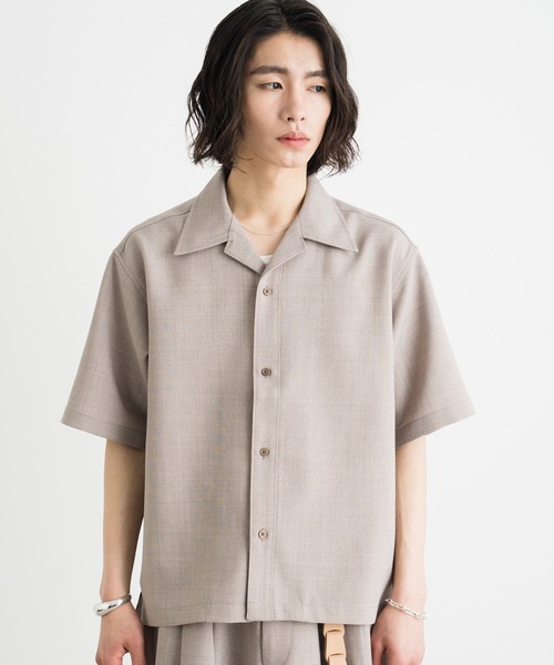 SINSS シャツ 半袖 Loose fit linen touch HS shirt / ルーズフィット