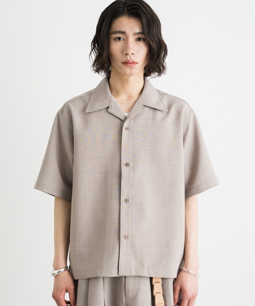 SINSS シャツ 半袖 Loose fit linen touch HS shirt / ルーズフィット