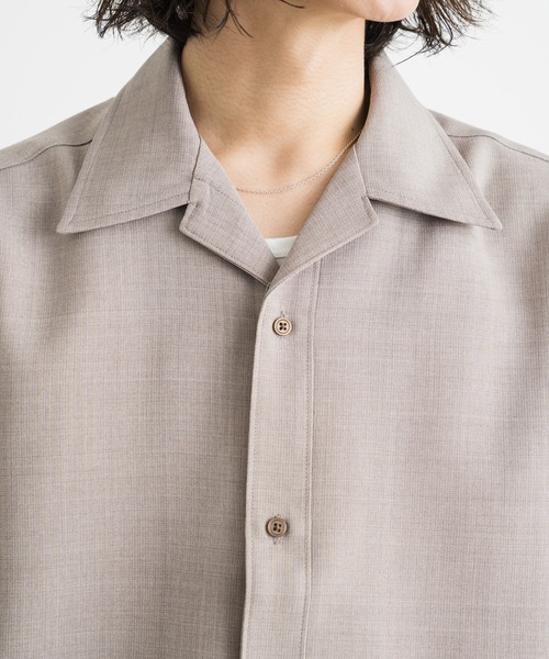 SINSS シャツ 半袖 Loose fit linen touch HS shirt / ルーズフィット
