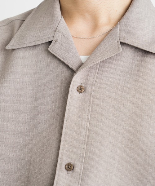 SINSS シャツ 半袖 Loose fit linen touch HS shirt / ルーズフィット