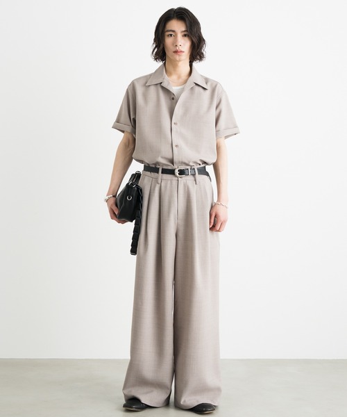 sinss ルーズ フィット リネン タッチ ハーフスリーブ シャツ xs SINSS シャツ 半袖 Loose fit linen touch HS shirt / ルーズフィット