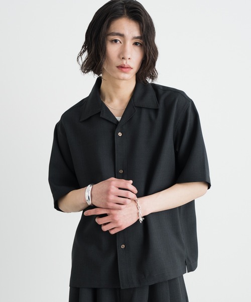 トップス sinss Loose fit linen touch HS shirt SINSS シャツ 半袖 Loose fit linen touch HS shirt / ルーズフィット
