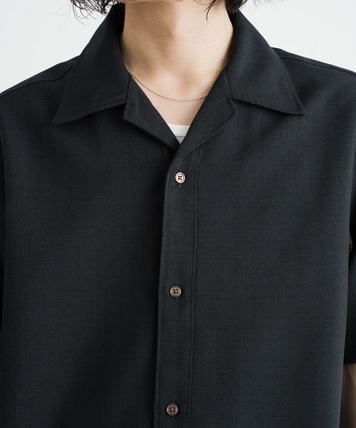 SINSS シャツ 半袖 Loose fit linen touch HS shirt / ルーズフィット
