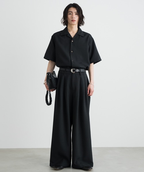 SINSS シャツ 半袖 Loose fit linen touch HS shirt / ルーズフィット
