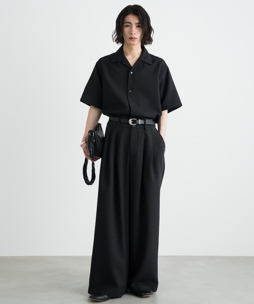 SINSS シャツ 半袖 Loose fit linen touch HS shirt / ルーズフィット