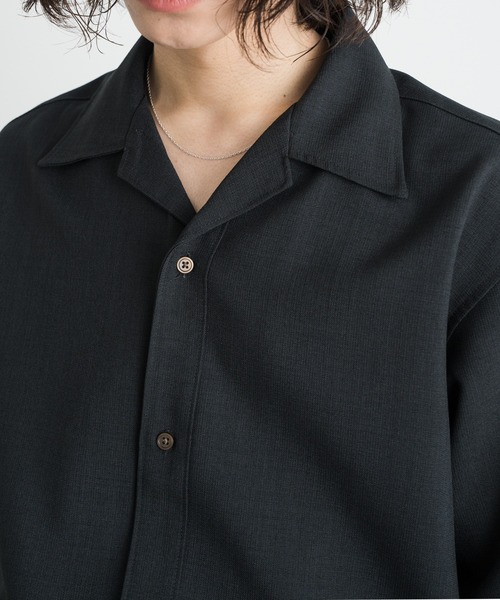 SINSS シャツ 半袖 Loose fit linen touch HS shirt / ルーズフィット