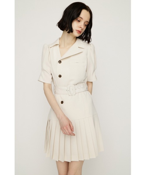SLY（スライ） ワンピース 半袖 ASYMMETRY PLEATS S/OP アシンメトリー