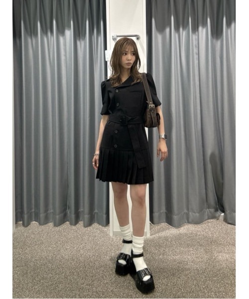 SLY（スライ） ワンピース ASYMMETRY PLEATS S/OP アシンメトリー