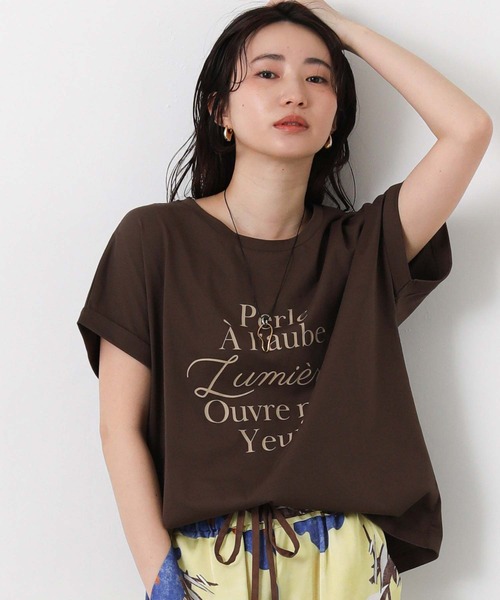 tシャツ ＰｅｒｌｅクルーネックTシャツ レディースの画像
