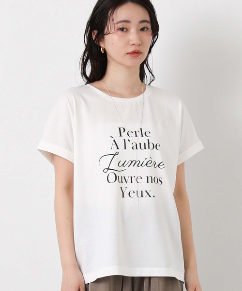 tシャツ ＰｅｒｌｅクルーネックTシャツ レディースの画像